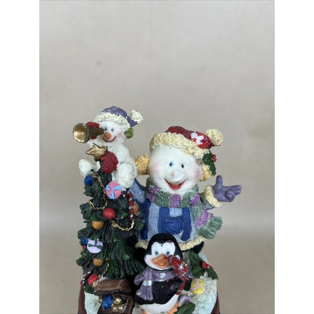 2‎ VTG Cast Iron Christmas Stocking Hangers- Santa Penguin, Snowman Penguin